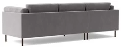 Swoon Munich Velvet Left Hand Corner Sofa - Silver Grey -Sofa Discount Store 2025746 R Z005A