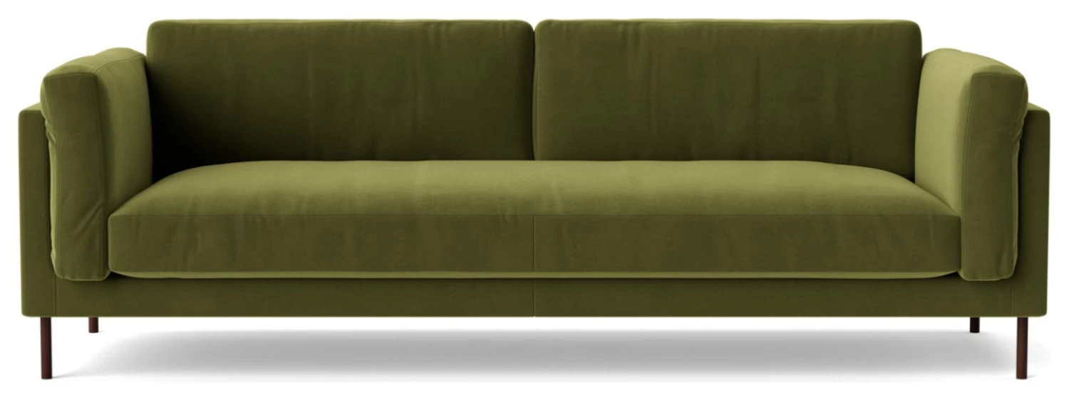 Swoon Munich Velvet 3 Seater Sofa - Fern Green 3 Swoon Munich Velvet 3 Seater Sofa - Fern Green
