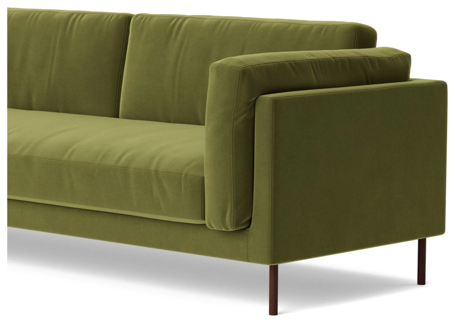 Swoon Munich Velvet 3 Seater Sofa - Fern Green 8 Swoon Munich Velvet 3 Seater Sofa - Fern Green - Image 6