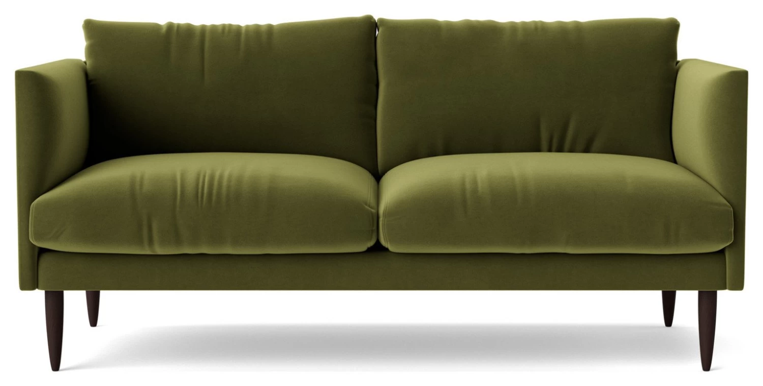 Swoon Luna Velvet 2 Seater Sofa - Fern Green 3 Swoon Luna Velvet 2 Seater Sofa - Fern Green
