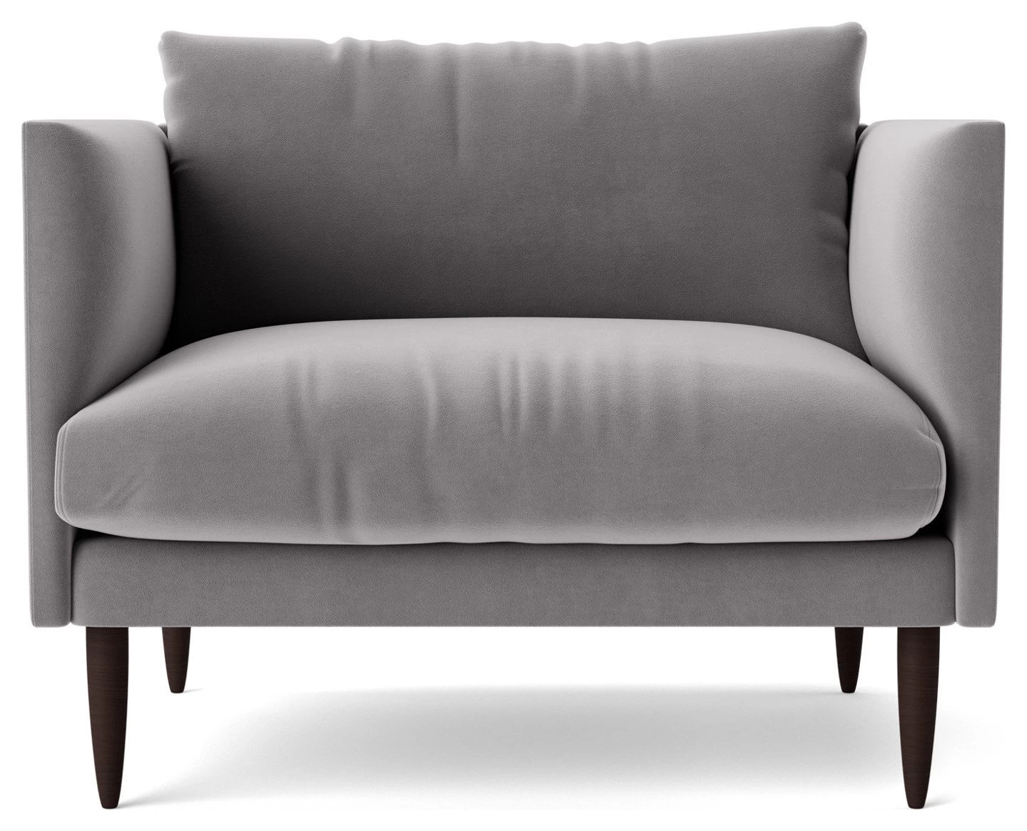 Swoon Luna Velvet Cuddle Chair - Silver Grey 3 Swoon Luna Velvet Cuddle Chair - Silver Grey