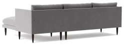 Swoon Luna Velvet Right Hand Corner Sofa - Silver Grey -Sofa Discount Store 2028705 R Z004A