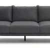 Habitat Moore Leather 4 Seater Sofa - Dark Grey -Sofa Discount Store 2028822 R Z001A