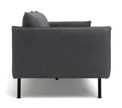 Habitat Moore Leather 4 Seater Sofa - Dark Grey -Sofa Discount Store 2028822 R Z004A