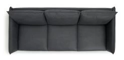 Habitat Moore Leather 4 Seater Sofa - Dark Grey -Sofa Discount Store 2028822 R Z005A