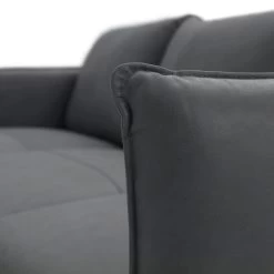 Habitat Moore Leather 4 Seater Sofa - Dark Grey -Sofa Discount Store 2028822 R Z007A