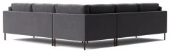 Swoon Munich Velvet 5 Seater Corner Sofa - Granite Grey -Sofa Discount Store 2029230 R Z005A