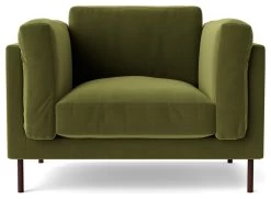 Swoon Munich Velvet Armchair - Fern Green
