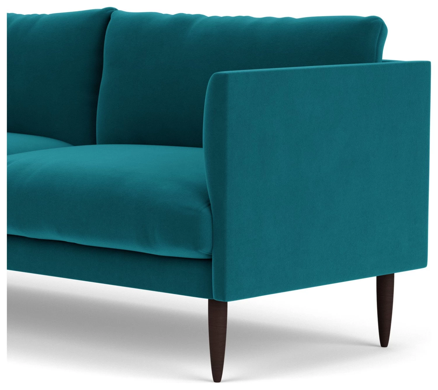Swoon Luna Velvet 3 Seater Sofa- Kingfisher Blue 8 Swoon Luna Velvet 3 Seater Sofa- Kingfisher Blue - Image 6