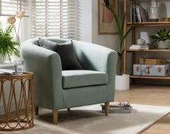 Habitat Fabric Tub Chair - Duck Egg 17 Habitat Fabric Tub Chair - Duck Egg -Sofa Discount Store 2066671 R Z002C