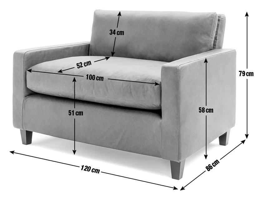Habitat Chester Leather Cuddle Chair - Tan 6 Habitat Chester Leather Cuddle Chair - Tan - Image 4