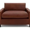 Habitat Chester Leather Cuddle Chair - Tan