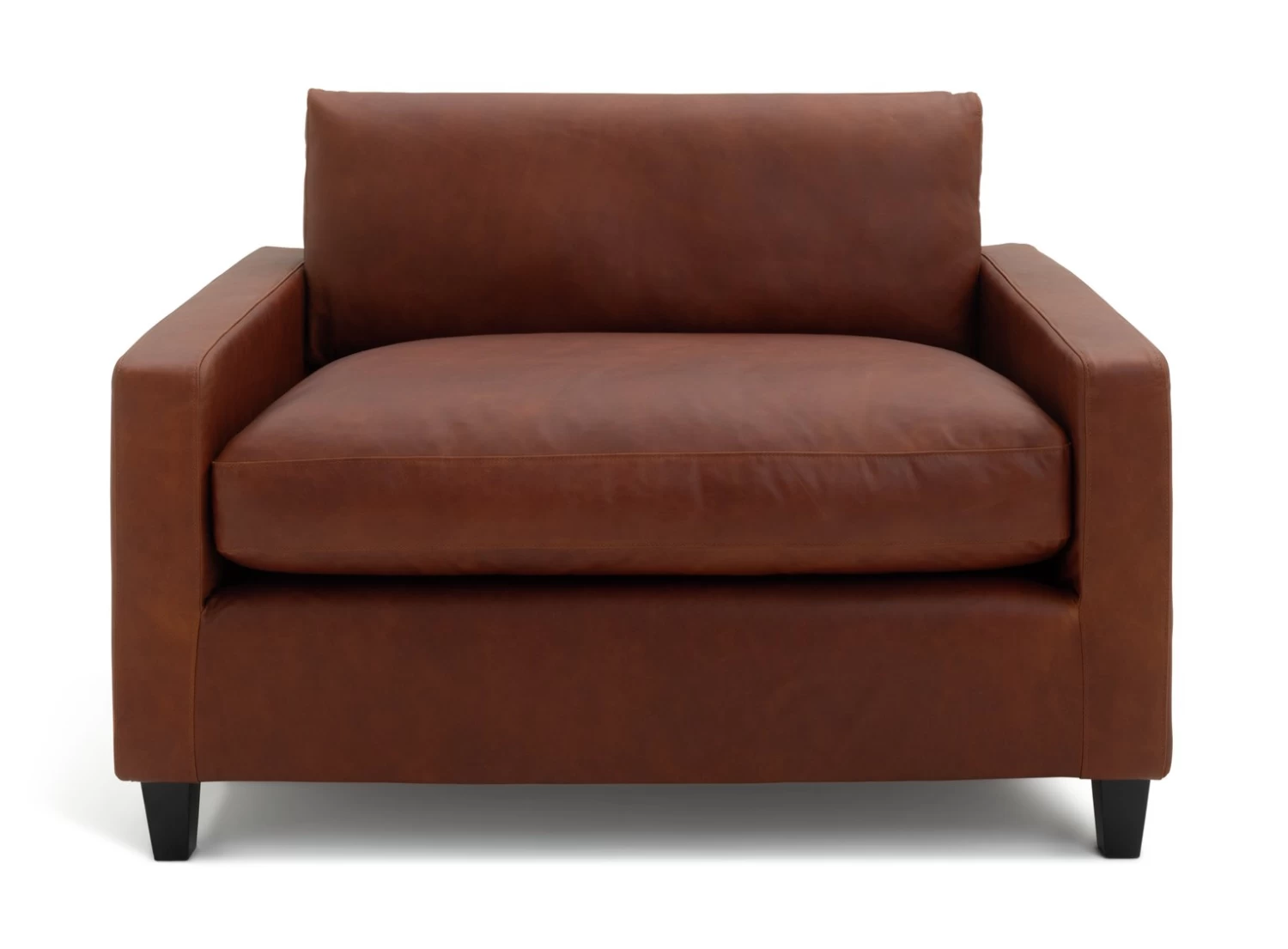 Habitat Chester Leather Cuddle Chair - Tan 3 Habitat Chester Leather Cuddle Chair - Tan