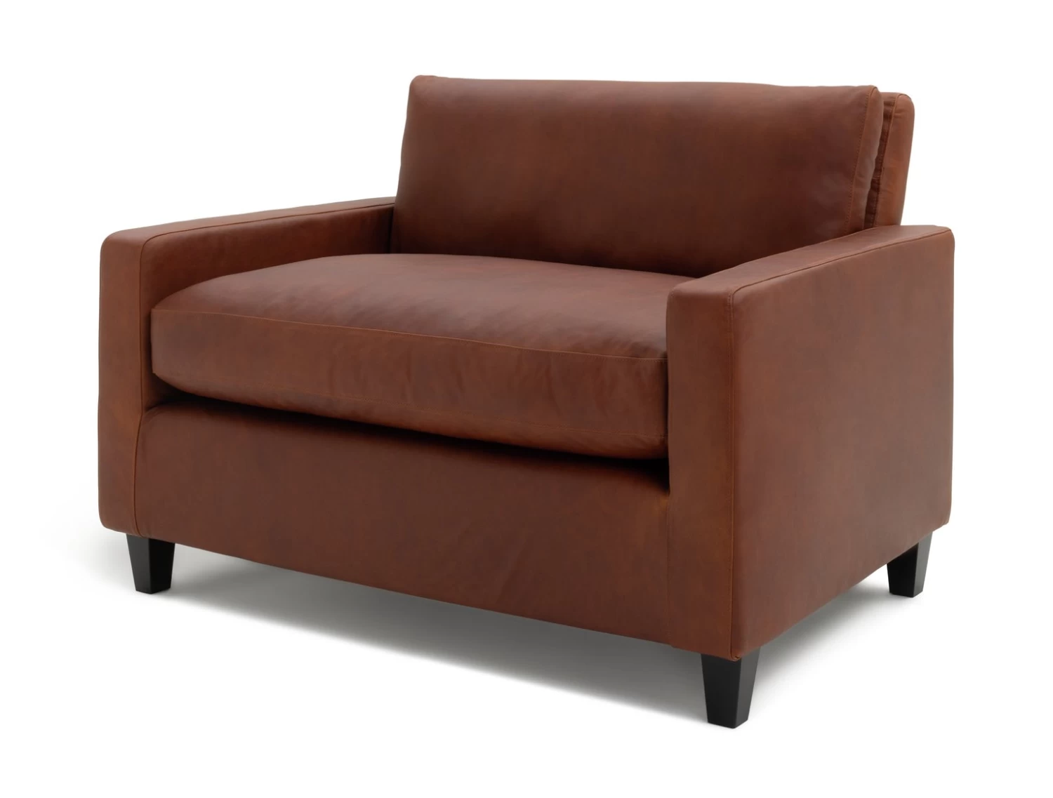 Habitat Chester Leather Cuddle Chair - Tan 7 Habitat Chester Leather Cuddle Chair - Tan - Image 5