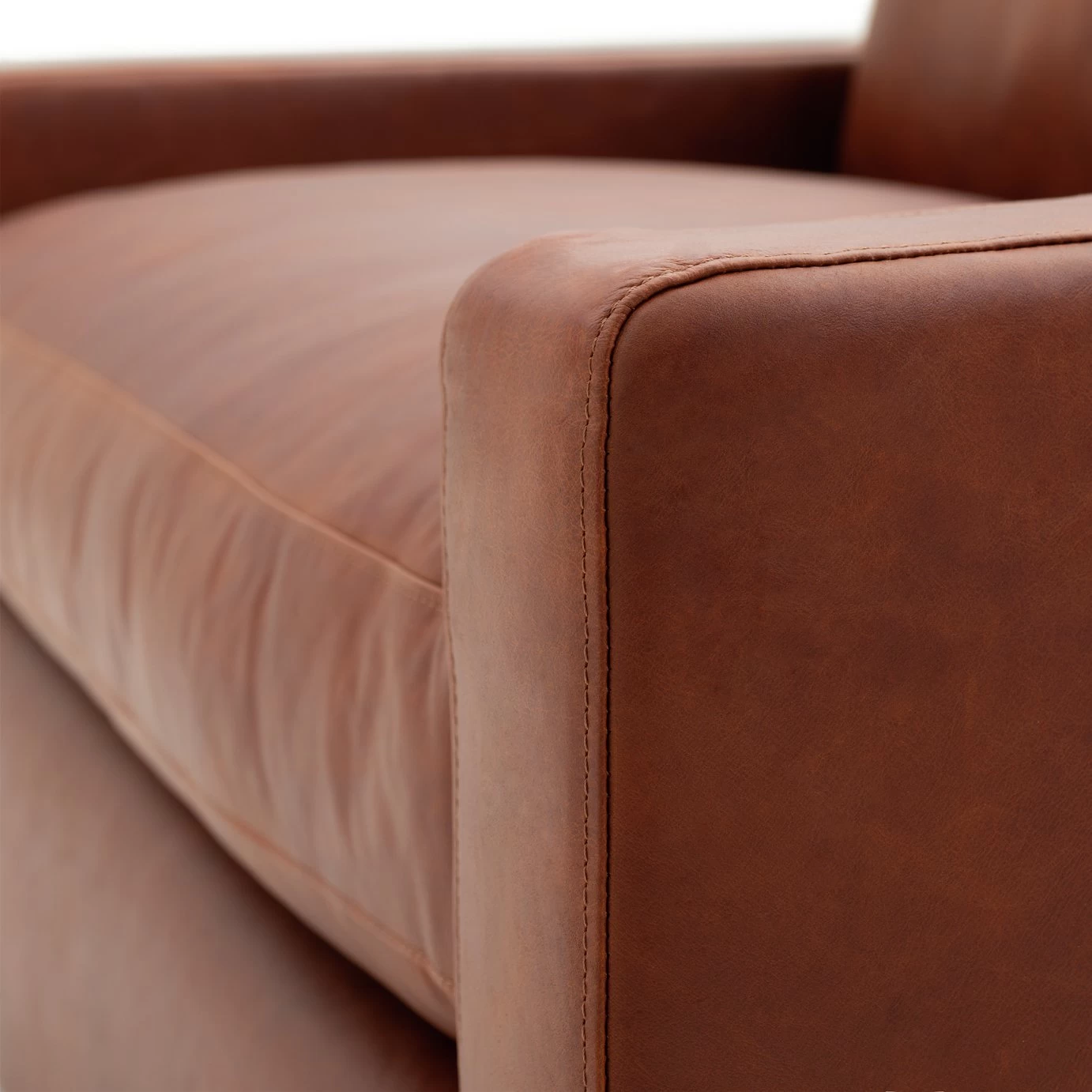Habitat Chester Leather Cuddle Chair - Tan 11 Habitat Chester Leather Cuddle Chair - Tan - Image 9