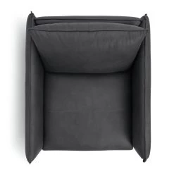 Habitat Moore Leather Armchair - Dark Grey -Sofa Discount Store 2071051 R Z005A