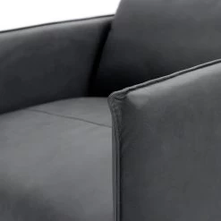 Habitat Moore Leather Armchair - Dark Grey -Sofa Discount Store 2071051 R Z007A