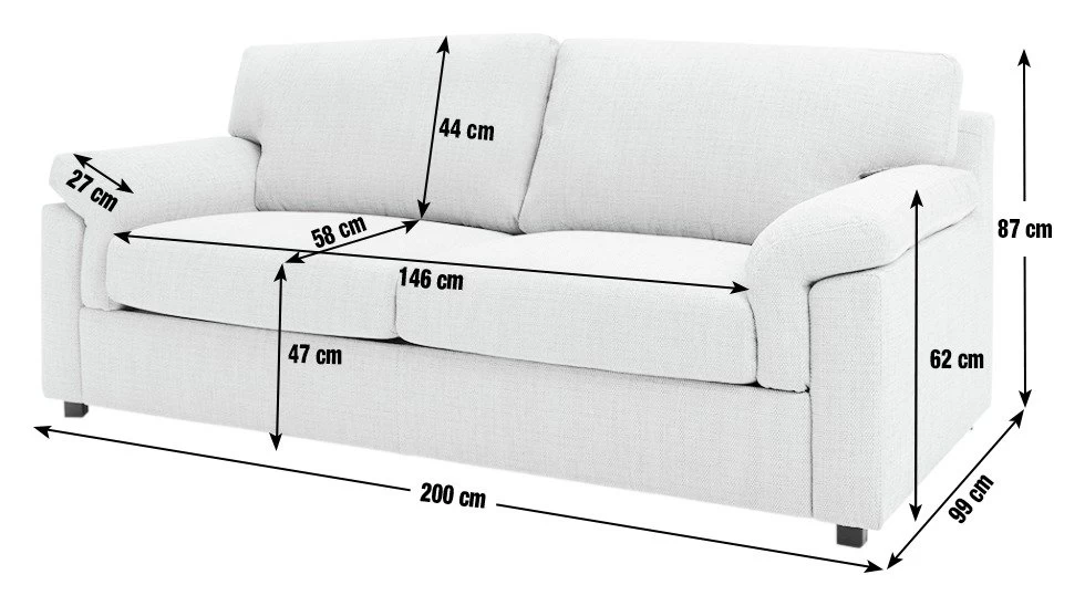 Habitat Florence Fabric 3 Seater Sofa - Cream 6 Habitat Florence Fabric 3 Seater Sofa - Cream - Image 4
