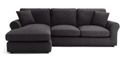 Habitat Lisbon Fabric Left Hand Corner Chaise Sofa- Charcoal -Sofa Discount Store 2078092 R Z002A