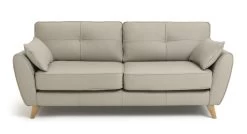 Habitat Isla 3 Seater Leather Sofa - Grey
