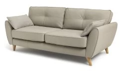 Habitat Isla 3 Seater Leather Sofa - Grey -Sofa Discount Store 2204749 R Z002A