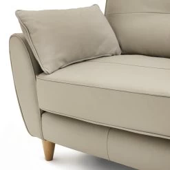 Habitat Isla 3 Seater Leather Sofa - Grey -Sofa Discount Store 2204749 R Z008A