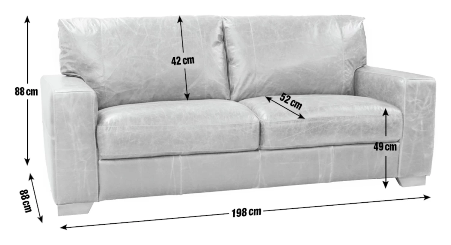 Habitat Eton Leather 3 Seater Sofa - Chocolate 6 Habitat Eton Leather 3 Seater Sofa - Chocolate - Image 4