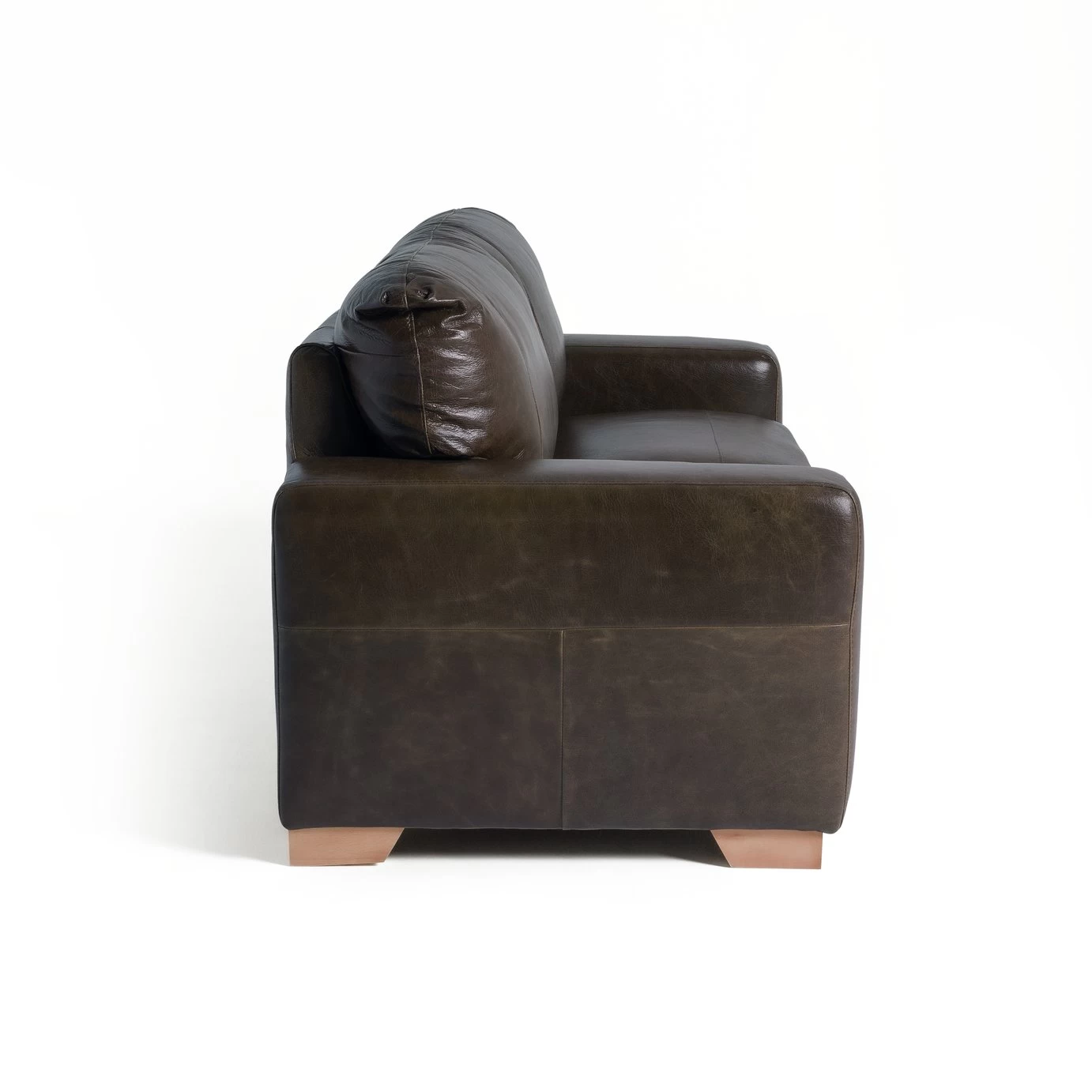 Habitat Eton Leather 3 Seater Sofa - Chocolate 10 Habitat Eton Leather 3 Seater Sofa - Chocolate - Image 8