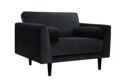 Habitat Jacob Fabric Cuddle Chair - Black -Sofa Discount Store 2910095 R Z004A