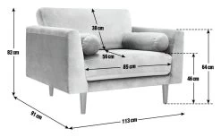 Habitat Jacob Fabric Cuddle Chair - Orange -Sofa Discount Store 2910129 R E001