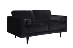 Habitat Jacob Fabric 2 Seater Sofa - Black -Sofa Discount Store 2910143 R Z004A