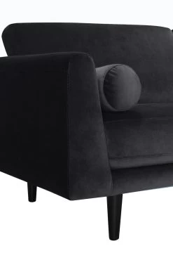 Habitat Jacob Fabric 2 Seater Sofa - Black -Sofa Discount Store 2910143 R Z006A