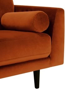 Habitat Jacob Fabric 2 Seater Sofa - Orange -Sofa Discount Store 2910198 R Z007A