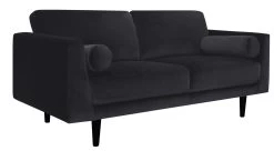 Habitat Jacob Fabric 3 Seater Sofa - Black -Sofa Discount Store 2910208 R Z004A