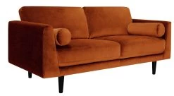 Habitat Jacob Fabric 3 Seater Sofa - Orange -Sofa Discount Store 2910246 R Z004A