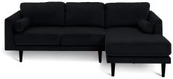 Habitat Jacob Velvet Right Hand Corner Sofa - Black 12 Habitat Jacob Velvet Right Hand Corner Sofa - Black -Sofa Discount Store 2910260 R Z003A