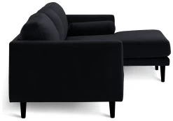 Habitat Jacob Velvet Right Hand Corner Sofa - Black 13 Habitat Jacob Velvet Right Hand Corner Sofa - Black -Sofa Discount Store 2910260 R Z004A