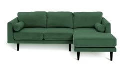 Habitat Jacob Velvet Right Hand Corner Sofa - Emerald Green 11 Habitat Jacob Velvet Right Hand Corner Sofa - Emerald Green -Sofa Discount Store 2910291 R Z002A