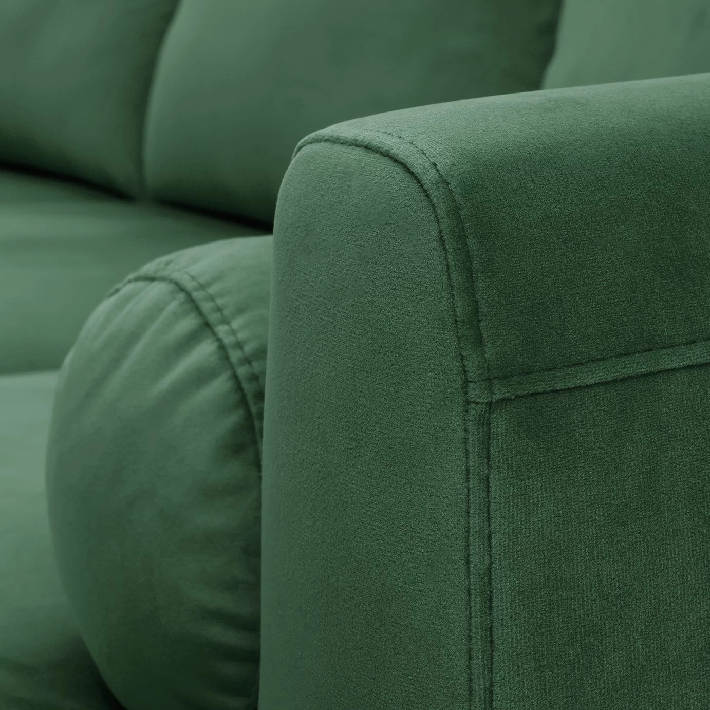 Habitat Jacob Velvet Right Hand Corner Sofa - Emerald Green 8 Habitat Jacob Velvet Right Hand Corner Sofa - Emerald Green - Image 6