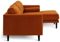 Habitat Jacob Velvet Right Hand Corner Sofa - Orange -Sofa Discount Store 2910318 R Z004A