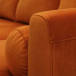 Habitat Jacob Velvet Right Hand Corner Sofa - Orange -Sofa Discount Store 2910318 R Z009A