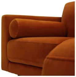 Habitat Jacob Velvet Right Hand Corner Sofa - Orange -Sofa Discount Store 2910318 R Z010A