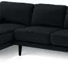 Habitat Jacob Velvet Left Hand Corner Sofa - Black 2 Habitat Jacob Velvet Left Hand Corner Sofa - Black -Sofa Discount Store 2910325 R Z001A