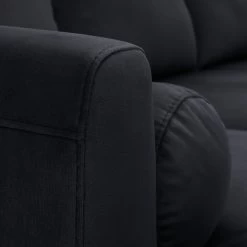 Habitat Jacob Velvet Left Hand Corner Sofa - Black 14 Habitat Jacob Velvet Left Hand Corner Sofa - Black -Sofa Discount Store 2910325 R Z009A