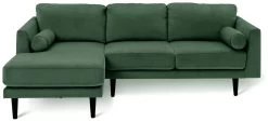Habitat Jacob Velvet Left Hand Corner Sofa - Emerald Green 11 Habitat Jacob Velvet Left Hand Corner Sofa - Emerald Green -Sofa Discount Store 2910356 R Z002A