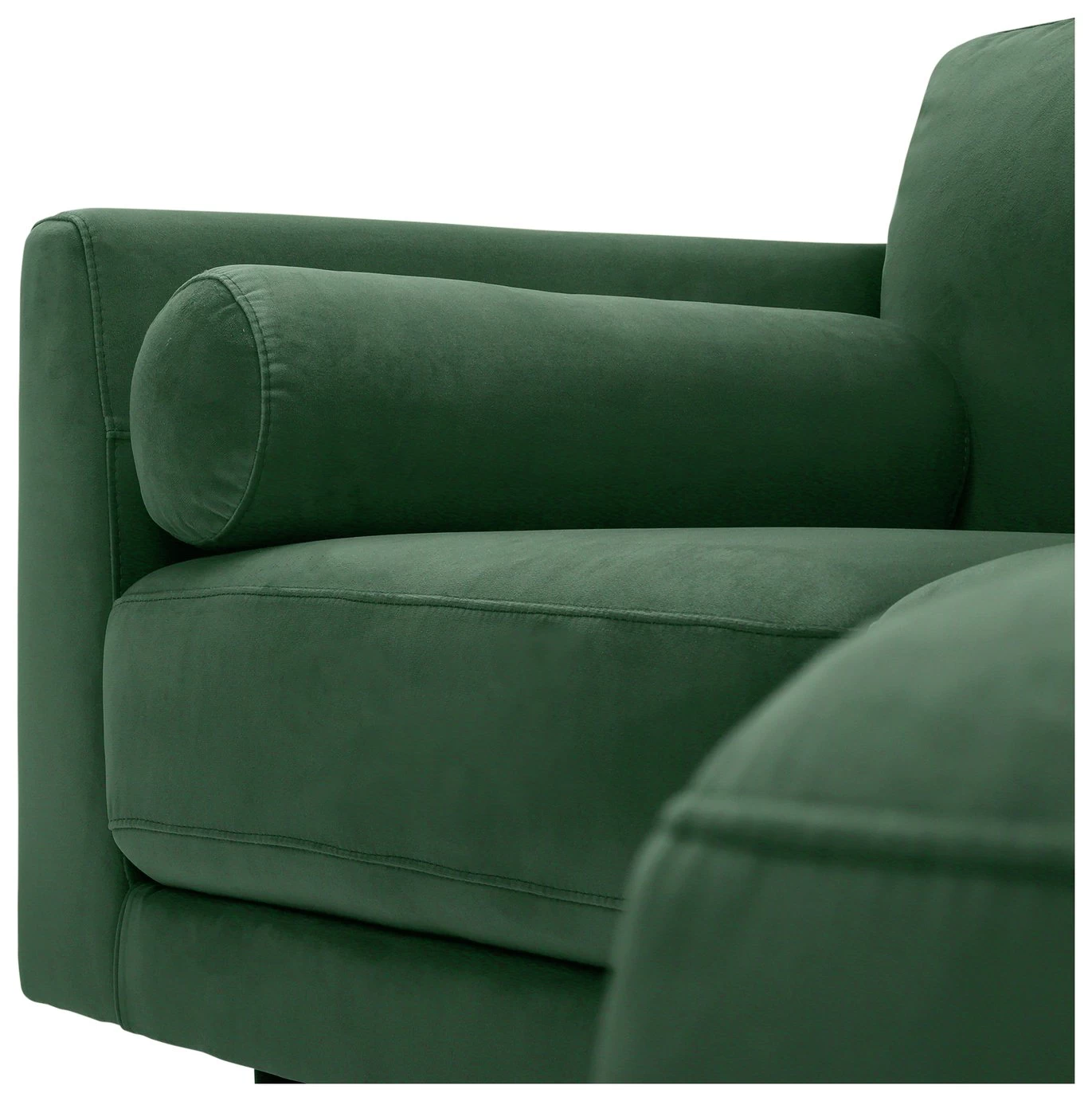 Habitat Jacob Velvet Left Hand Corner Sofa - Emerald Green 9 Habitat Jacob Velvet Left Hand Corner Sofa - Emerald Green - Image 7
