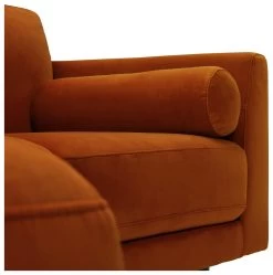 Habitat Jacob Velvet Left Hand Corner Sofa - Orange -Sofa Discount Store 2910363 R Z010A