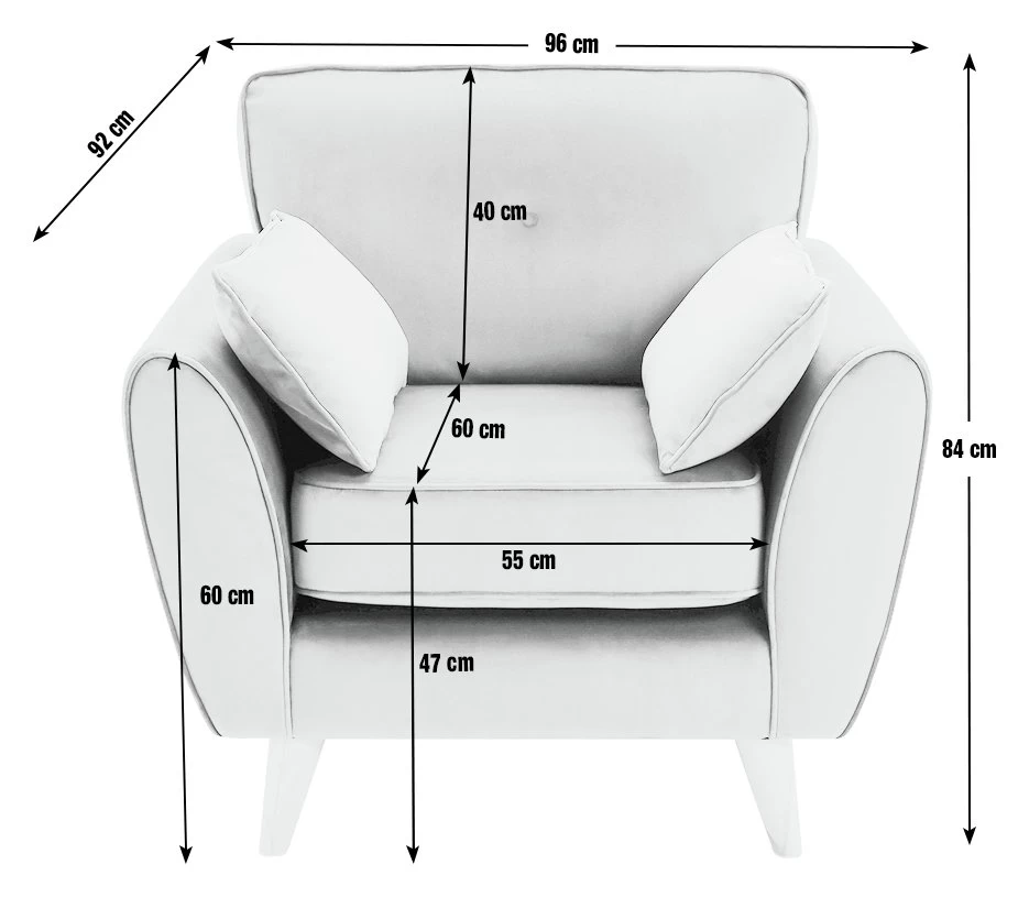 Habitat Iris Fabric Armchair - Grey 5 Habitat Iris Fabric Armchair - Grey - Image 3