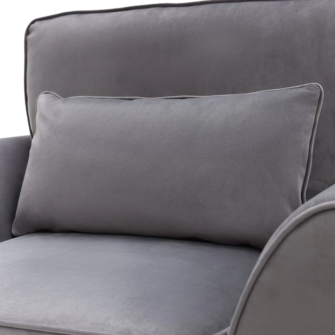 Habitat Iris Fabric Armchair - Grey 10 Habitat Iris Fabric Armchair - Grey - Image 8