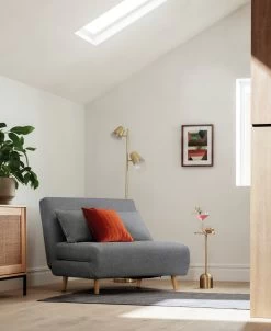 Habitat Roma Small Double Chairbed - Grey -Sofa Discount Store 3104958 R Z004C